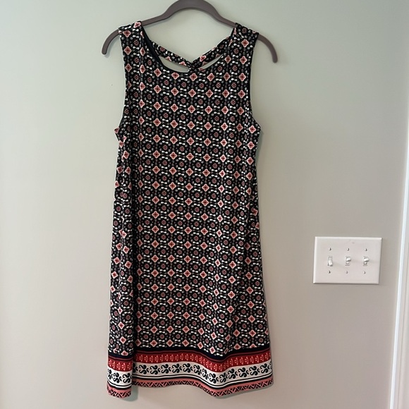 Magnolia Grace print Sleeveless Dress size M. Cut out back - Picture 2 of 10